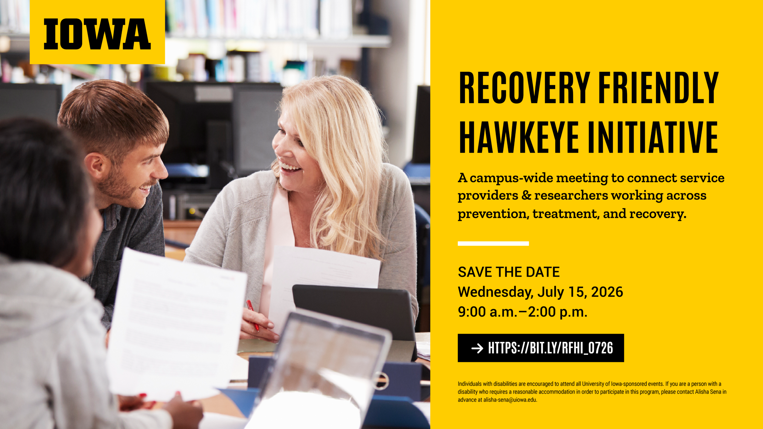 Recovery Friendly Hawkeye Initiative Event Poster
