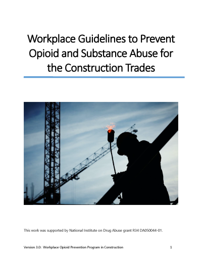 Workplace Opioid Prevention Program Guidelines for Construction_v3.0_Page_01